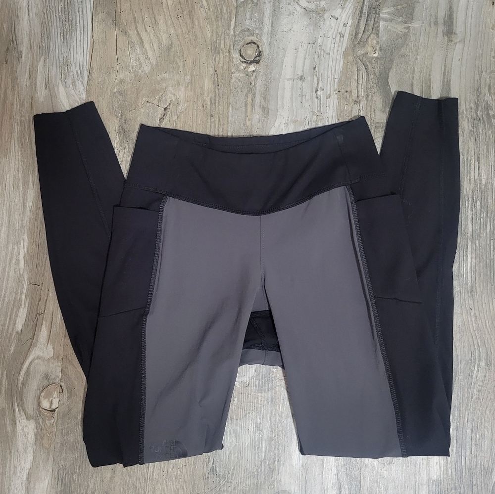 North Face color block leggings size sp